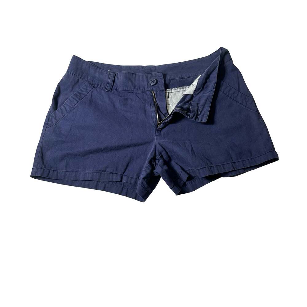 Columbia Sportswear Women Navy Blue Cotton Chino Shorts 10 Casual Outdoor Hiking